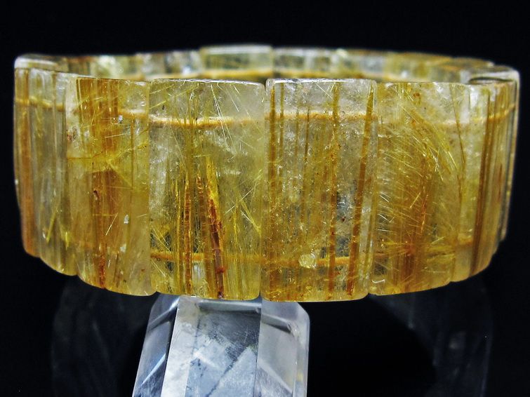 ゴールドタイチンルチル バングル [t107-4496] 3枚目