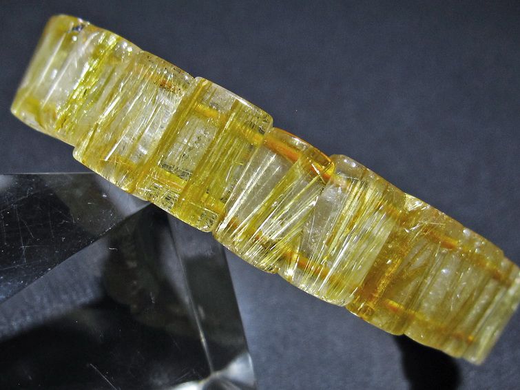 ゴールドタイチンルチル バングル [t107-4497] 2枚目