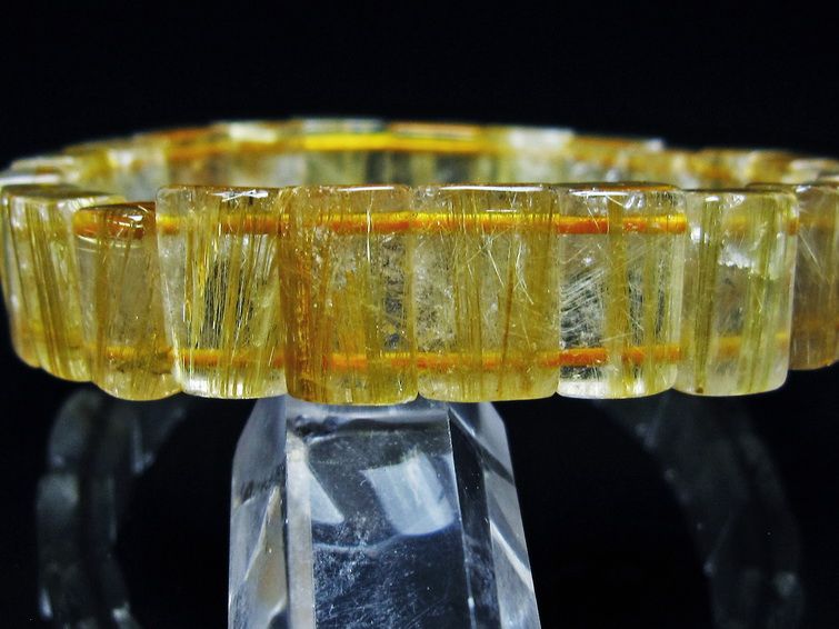 ゴールドタイチンルチル バングル [t107-4497] 3枚目