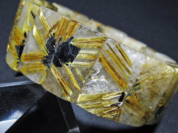 ゴールドタイチンルチル バングル [t107-4513] 2枚目