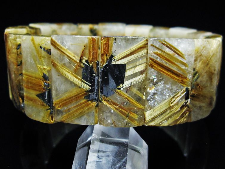 ゴールドタイチンルチル バングル [t107-4513] 3枚目