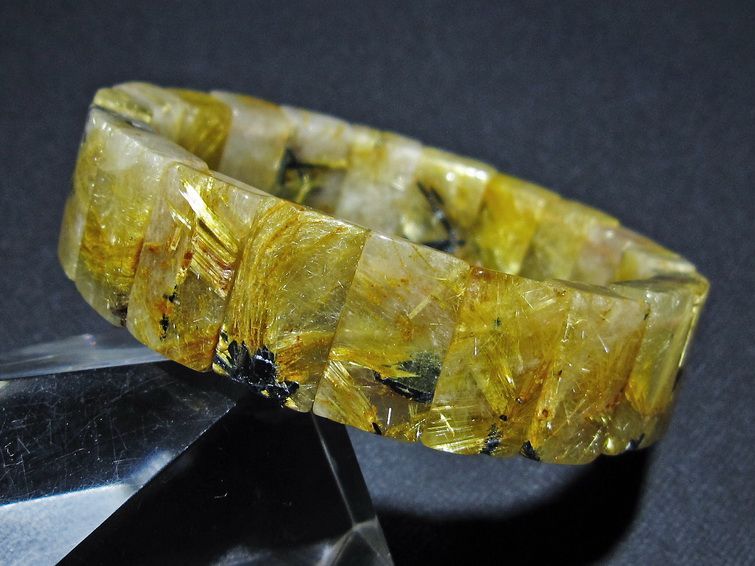 ゴールドタイチンルチル バングル [t107-4534] 1枚目