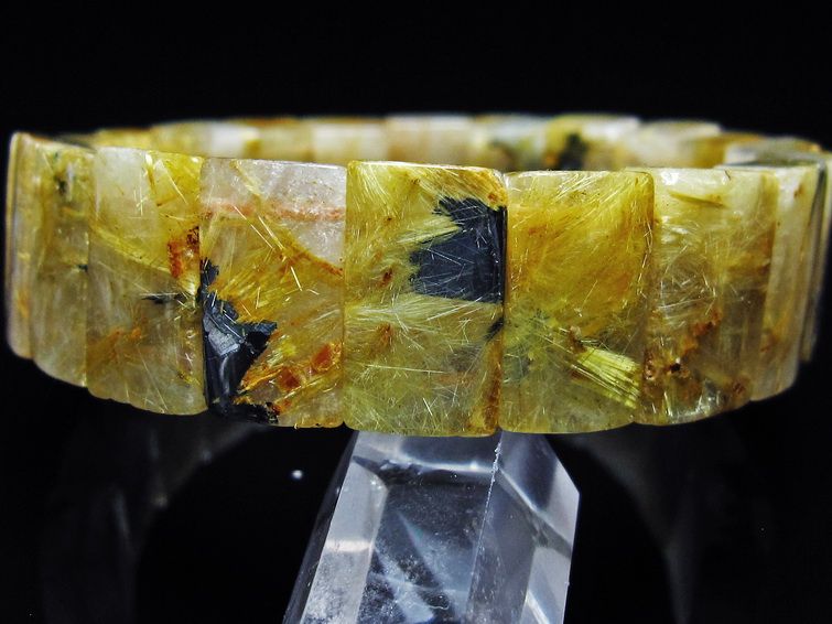 ゴールドタイチンルチル バングル [t107-4534] 3枚目