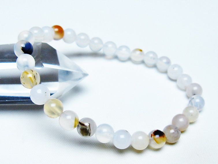 デンドリック アゲート ブレスレット 6mm [t108-6139] 1枚目