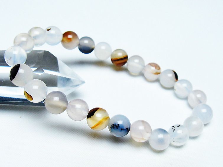 デンドリック アゲート ブレスレット 8mm [t108-6164] 1枚目