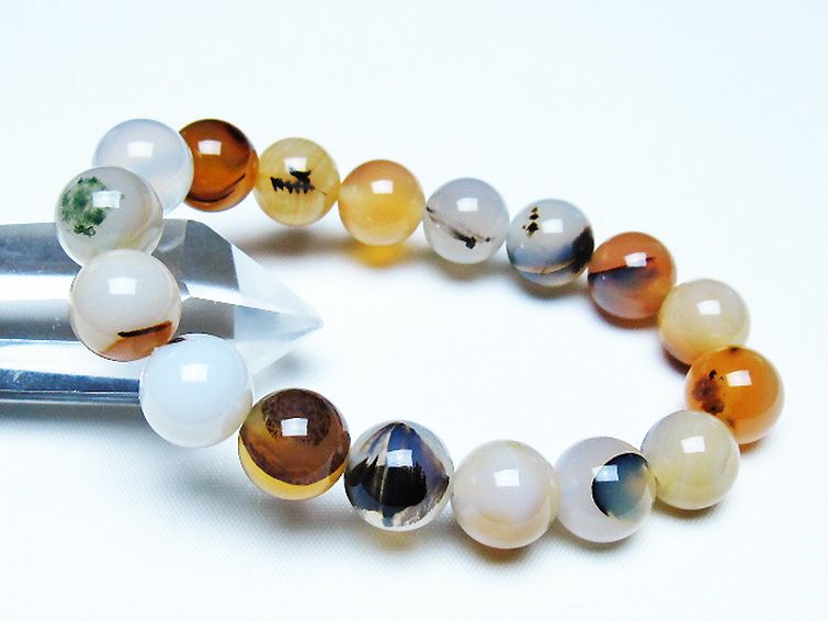 デンドリック アゲート ブレスレット 12mm [T108-6328] 1枚目