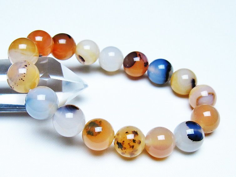 デンドリック アゲート ブレスレット 12mm [T108-6356] 1枚目