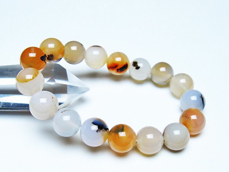 デンドリック アゲート ブレスレット 12mm [T108-6364] 1枚目