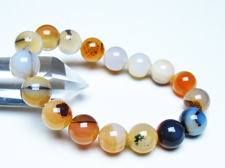 デンドリック アゲート ブレスレット 12mm [T108-6378] 1枚目