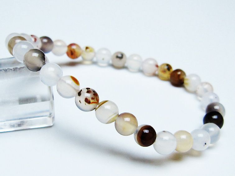 デンドリック アゲート ブレスレット 6mm [t108-6427] 1枚目