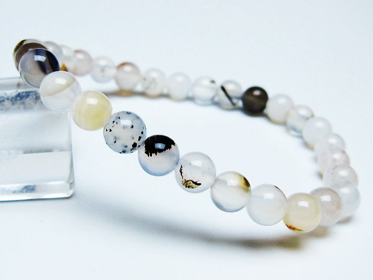 デンドリック アゲート ブレスレット 6mm [t108-6432] 1枚目