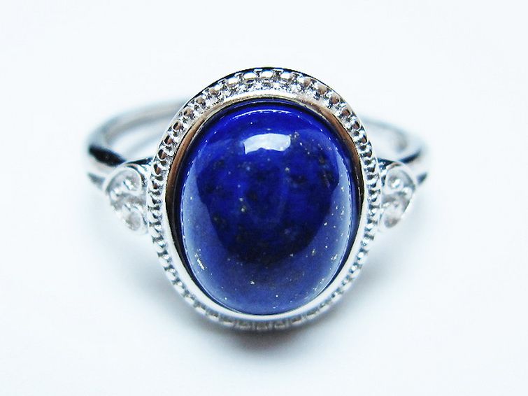ラピスラズリ 指輪 (16号)[t109-3339]