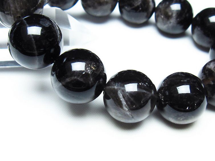 モリオン 純天然 黒水晶 ブレスレット 18mm [T112-7166] 3枚目