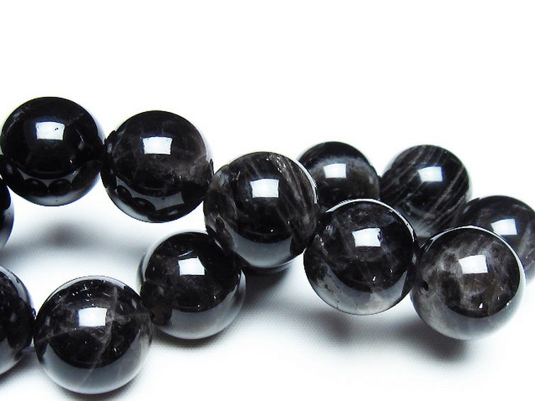 モリオン 純天然 黒水晶 ブレスレット 18mm [T112-7167] 2枚目
