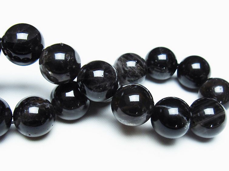モリオン 純天然 黒水晶 ブレスレット 14mm [T112-7174] 2枚目