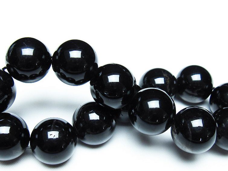 モリオン 純天然 黒水晶 ブレスレット 16mm [T112-7263] 2枚目
