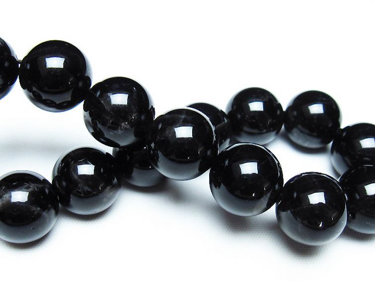 モリオン 純天然 黒水晶 ブレスレット 14mm [t112-7270] 2枚目