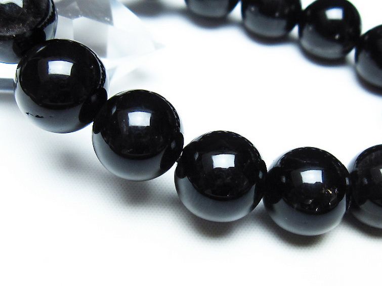 モリオン 純天然 黒水晶 ブレスレット 14mm [T112-7271] 3枚目