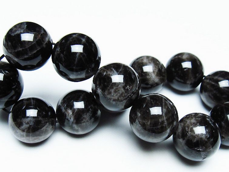 モリオン 純天然 黒水晶 ブレスレット 18mm [t112-7369] 2枚目