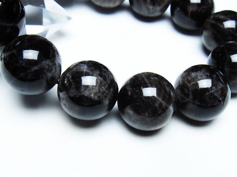 モリオン 純天然 黒水晶 ブレスレット 18mm [t112-7369] 3枚目