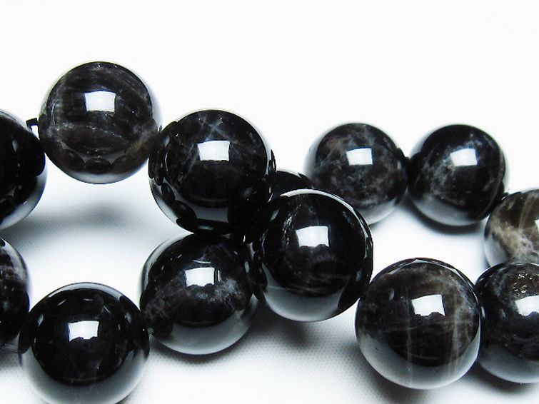 モリオン 純天然 黒水晶 ブレスレット 18mm [T112-7380] 2枚目