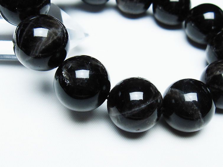 モリオン 純天然 黒水晶 ブレスレット 18mm [T112-7380] 3枚目