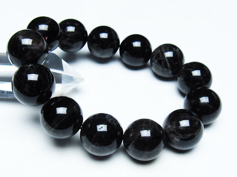 モリオン 純天然 黒水晶 ブレスレット 18mm [t112-7385] 1枚目