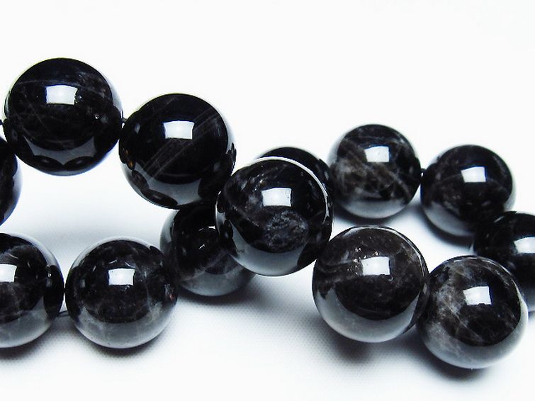 モリオン 純天然 黒水晶 ブレスレット 18mm [t112-7385] 2枚目