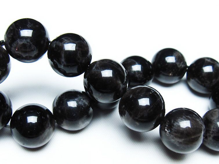 モリオン 純天然 黒水晶 ブレスレット 14mm [T112-7398] 2枚目