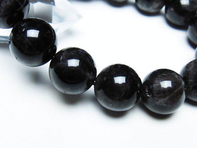 モリオン 純天然 黒水晶 ブレスレット 14mm [T112-7398] 3枚目
