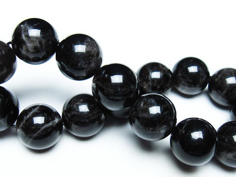 モリオン 純天然 黒水晶 ブレスレット 14mm [T112-7402] 2枚目
