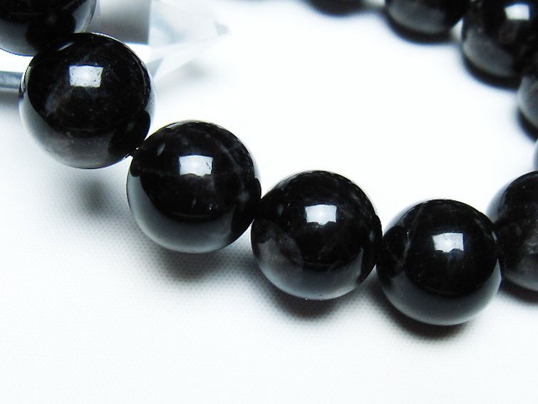 モリオン 純天然 黒水晶 ブレスレット 14mm [T112-7402] 3枚目