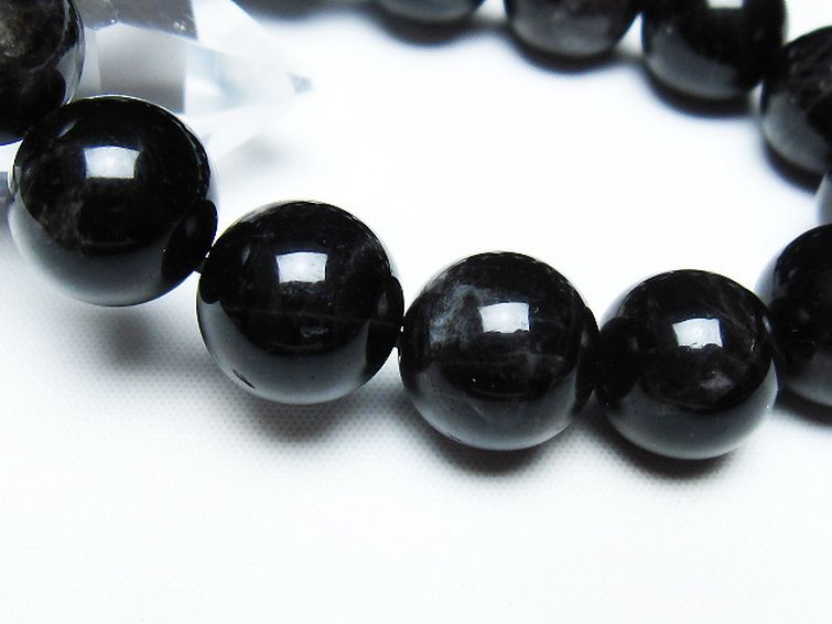 モリオン 純天然 黒水晶 ブレスレット 14mm [T112-7423] 3枚目