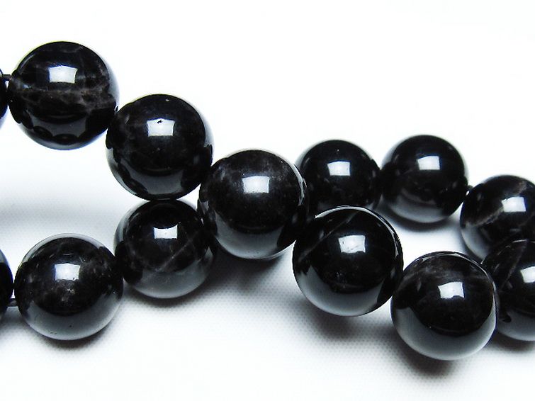 モリオン 純天然 黒水晶 ブレスレット 14mm [T112-7427] 2枚目