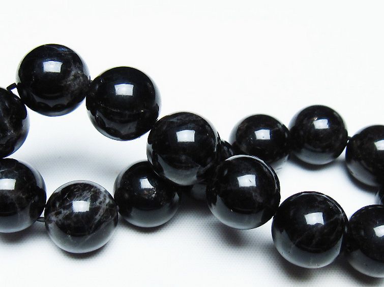 モリオン 純天然 黒水晶 ブレスレット 14mm [T112-7436] 2枚目