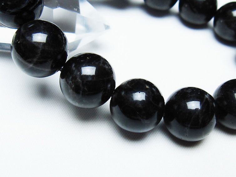 モリオン 純天然 黒水晶 ブレスレット 14mm [T112-7436] 3枚目