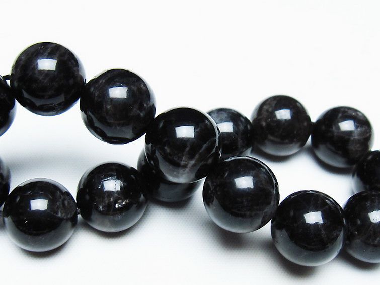 モリオン 純天然 黒水晶 ブレスレット 14mm [t112-7437] 2枚目