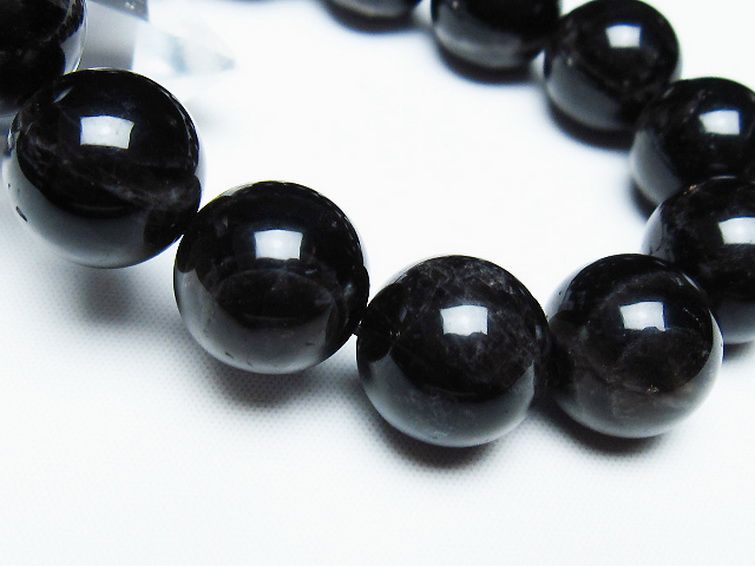 モリオン 純天然 黒水晶 ブレスレット 16mm [T112-7445] 3枚目