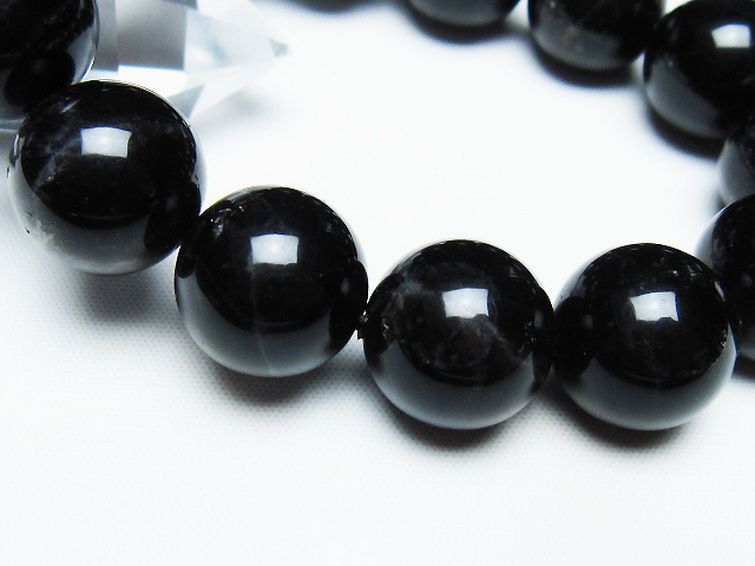 モリオン 純天然 黒水晶 ブレスレット 16mm [T112-7446] 3枚目