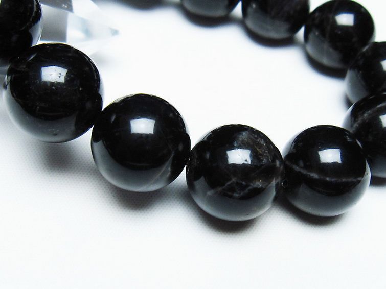 モリオン 純天然 黒水晶 ブレスレット 16mm [T112-7447] 3枚目