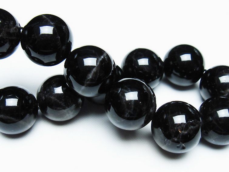 モリオン 純天然 黒水晶 ブレスレット 18mm [T112-7452] 2枚目