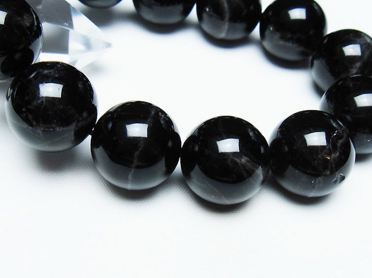 モリオン 純天然 黒水晶 ブレスレット 18mm [T112-7452] 3枚目
