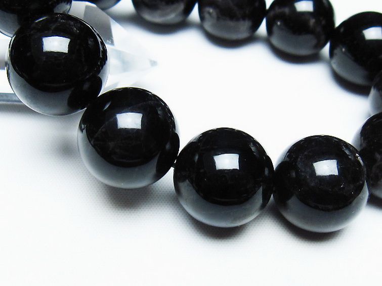 モリオン 純天然 黒水晶 ブレスレット 18mm [T112-7453] 3枚目