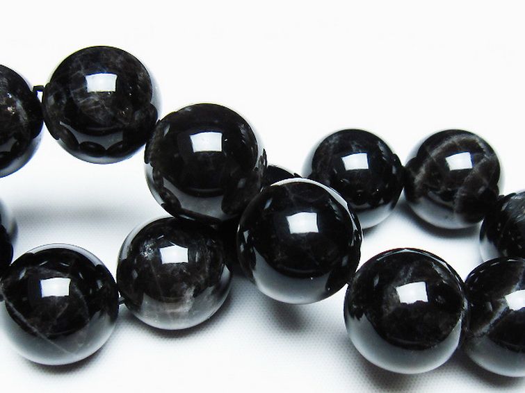 モリオン 純天然 黒水晶 ブレスレット 18mm [T112-7454] 2枚目