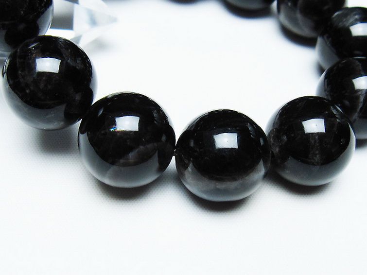 モリオン 純天然 黒水晶 ブレスレット 18mm [T112-7454] 3枚目