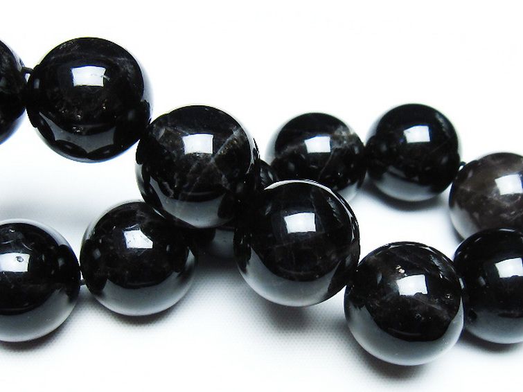 モリオン 純天然 黒水晶 ブレスレット 18mm [t112-7455] 2枚目