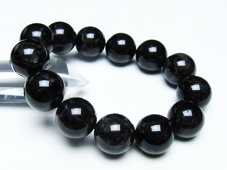 モリオン 純天然 黒水晶 ブレスレット 18mm [T112-7456] 1枚目