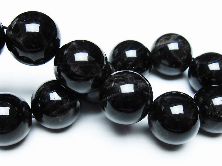 モリオン 純天然 黒水晶 ブレスレット 18mm [T112-7456] 2枚目