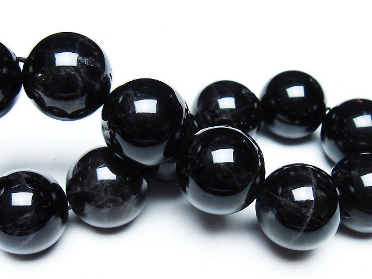 モリオン 純天然 黒水晶 ブレスレット 18mm [T112-7462] 2枚目