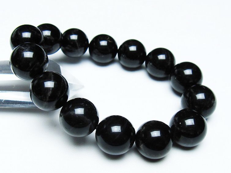 モリオン 純天然 黒水晶 ブレスレット 16mm t112-7472の説明 - 通販